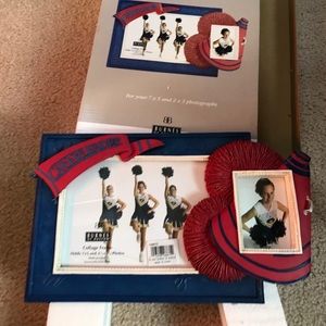 Cheerleader Double Photo Frame Red&Blue New in Box